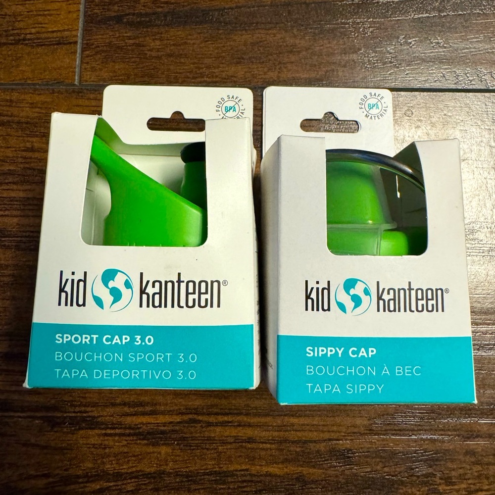 Klean Kanteen Kid Kanteen 2 Caps Bundle Sports Cap 3.0/Sippy Cap